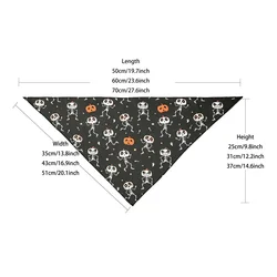 Pañuelos Triangulares Halloween para Perros y Gatos – Estampado Calabaza