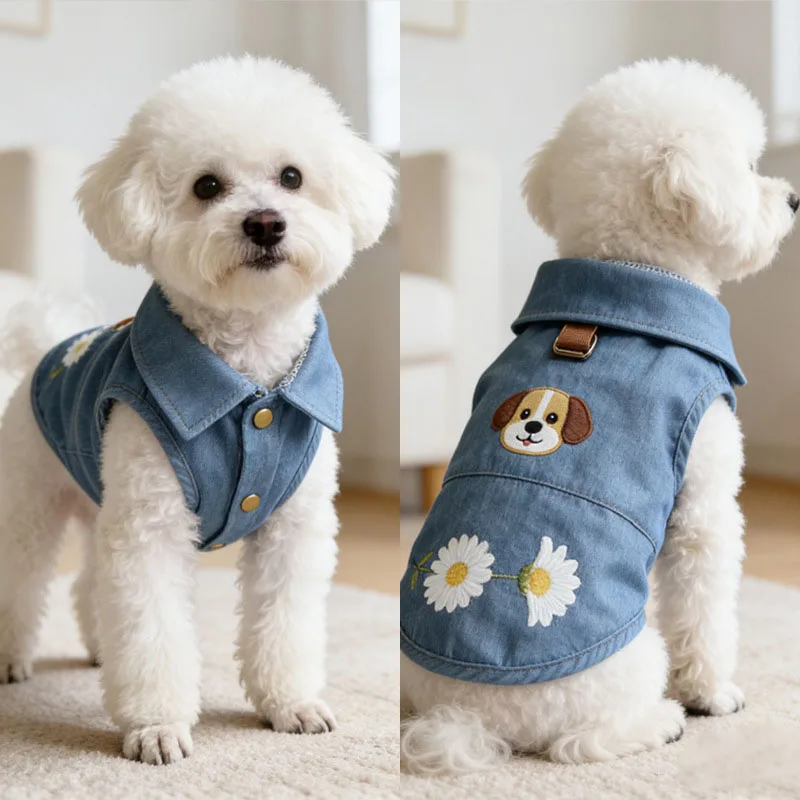 Chaleco vaquero ABQP en perro pequeño