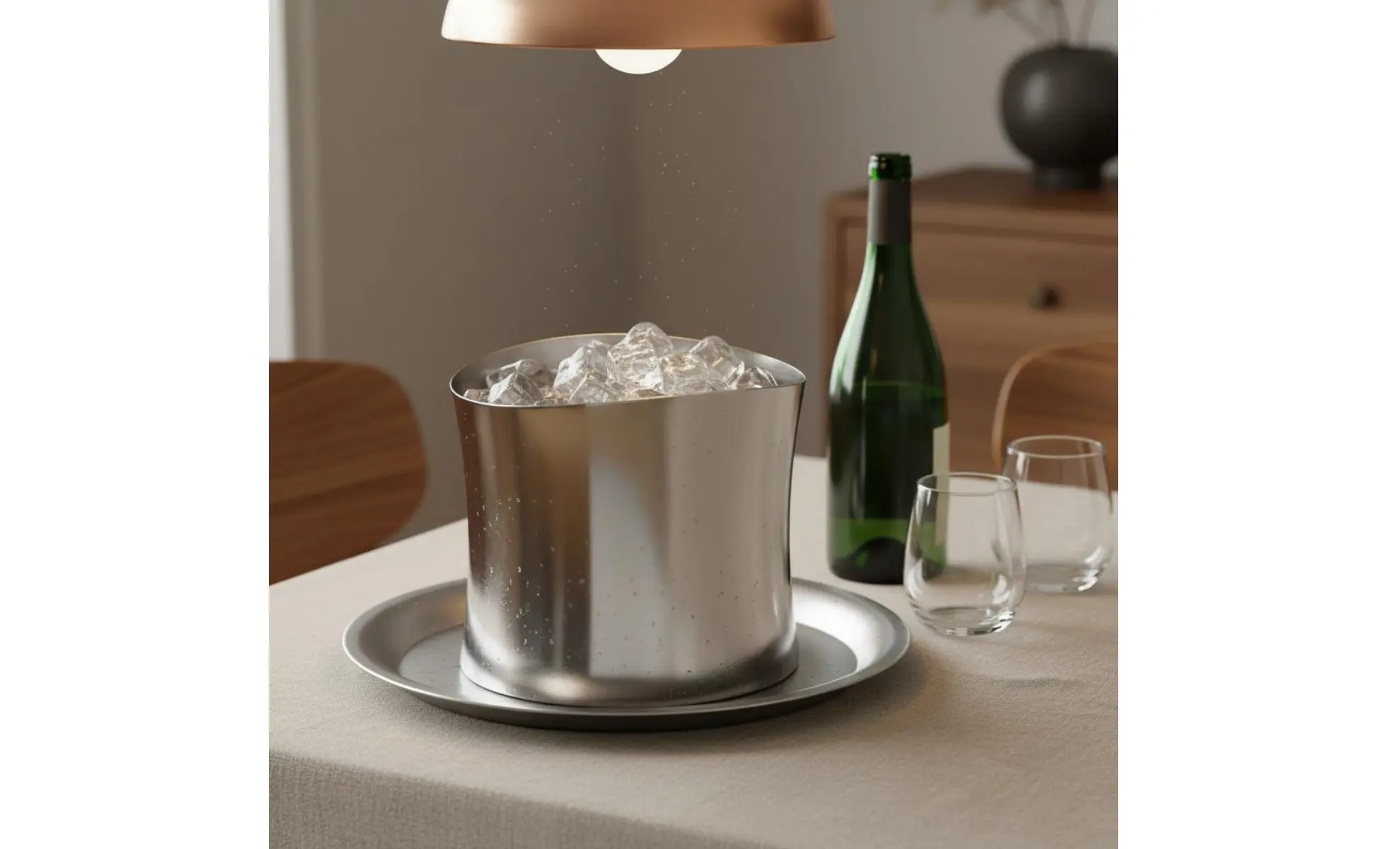 Enfriador de botellas elegante estilo vintage para mesa