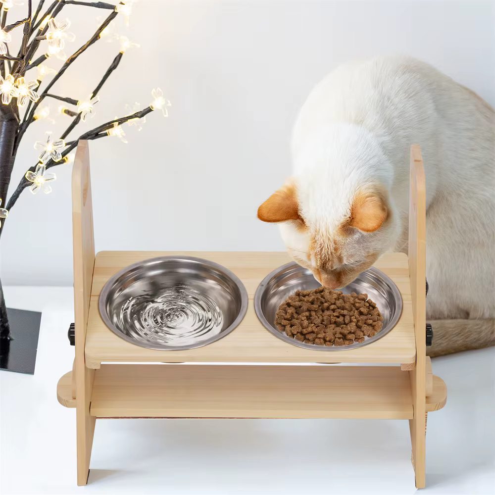 Comedero elevado para perros con altura ajustable y soporte - imagen 5