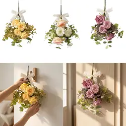 Ramo seco artificial rústico – Guirnalda decorativa para puerta