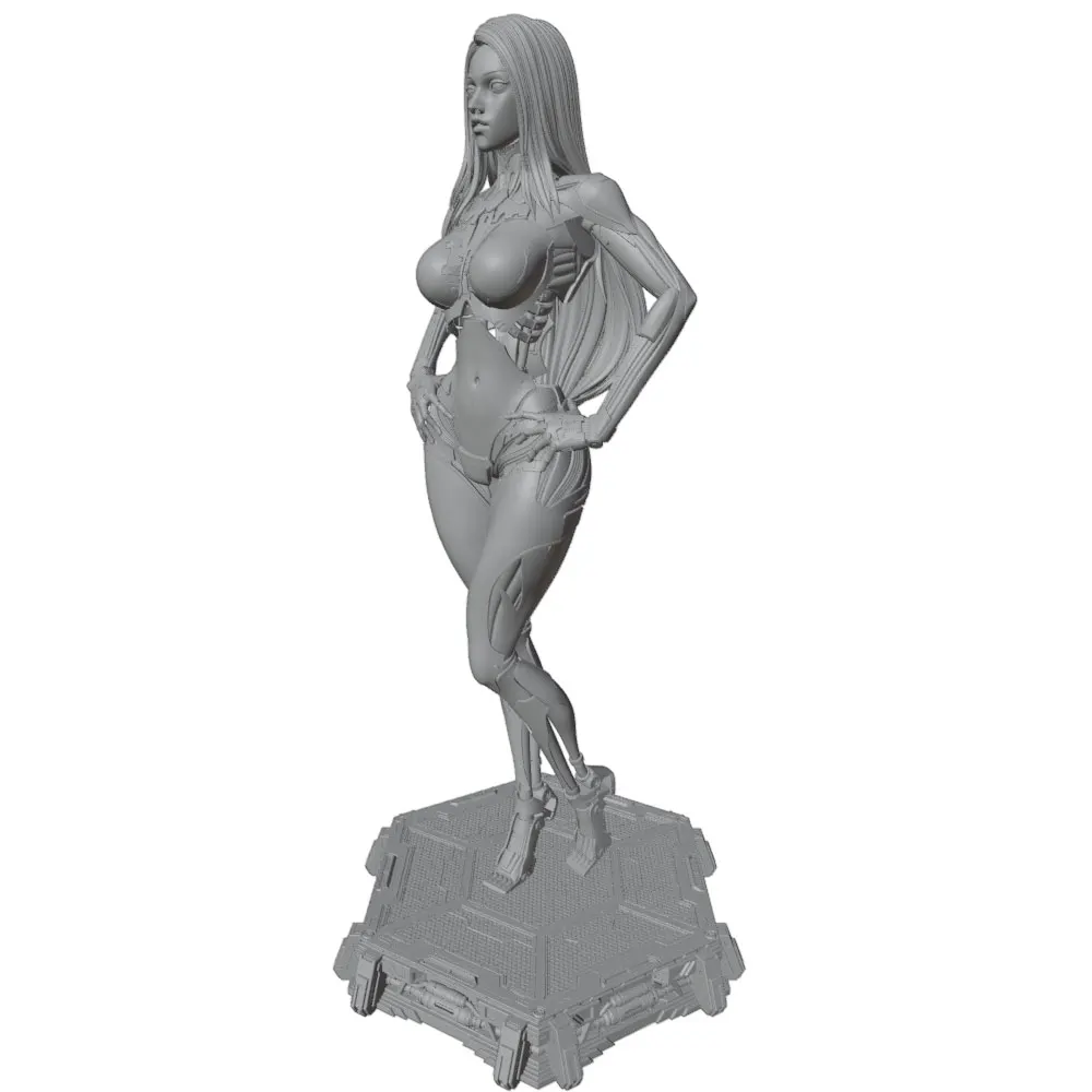 Figura de anime de impresión 3D gris sin pintar, hazlo tú mismo - imagen 4
