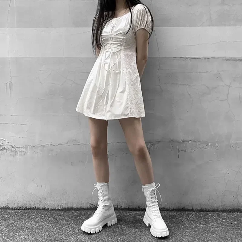 Botas de Plataforma con Cordones y Cremallera para Mujer – Estilo Casual - imagen 4