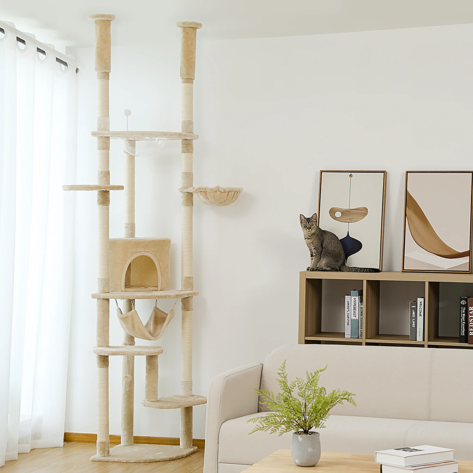 Hamaca y condominio para gatos