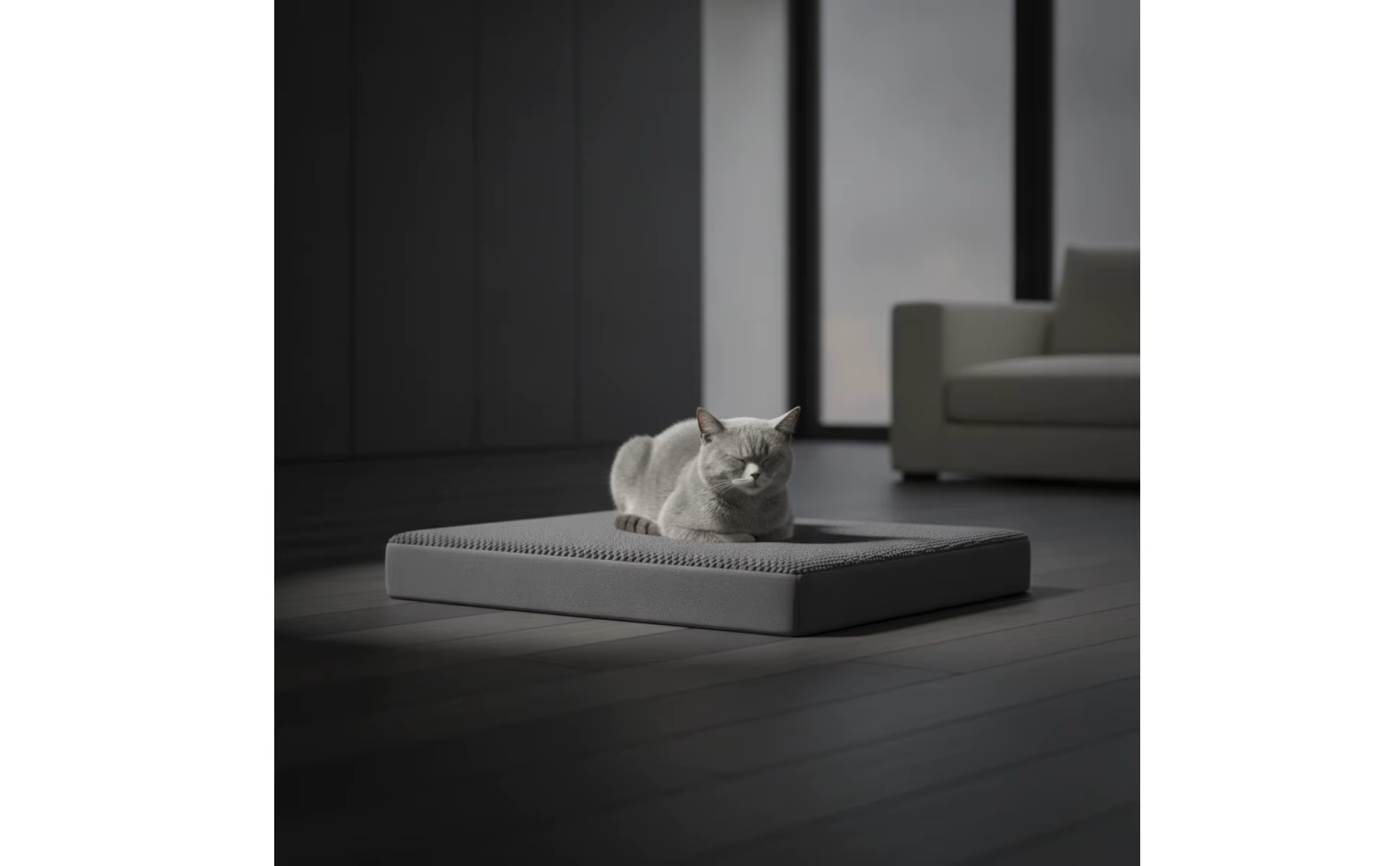 Alfombra acolchada para sofá de mascotas con superficie suave y perfil acolchado