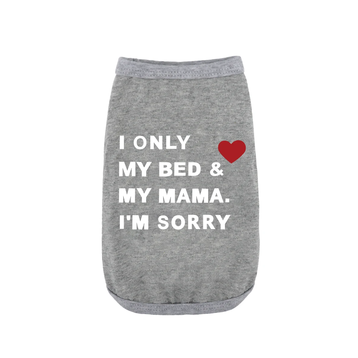 Chaleco veraniego con mensaje Love Bed & MAMA para cachorros