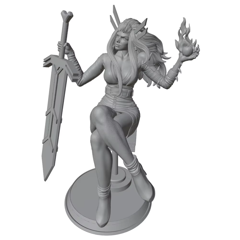 Kit figura DIY de resina gris, modelo sin montar