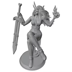 Kit figura DIY de resina gris, modelo sin montar