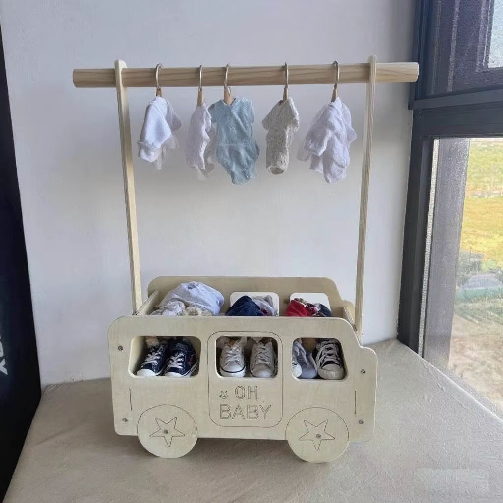 Perchero de madera para perros y gatos con caja de almacenamiento - imagen 4