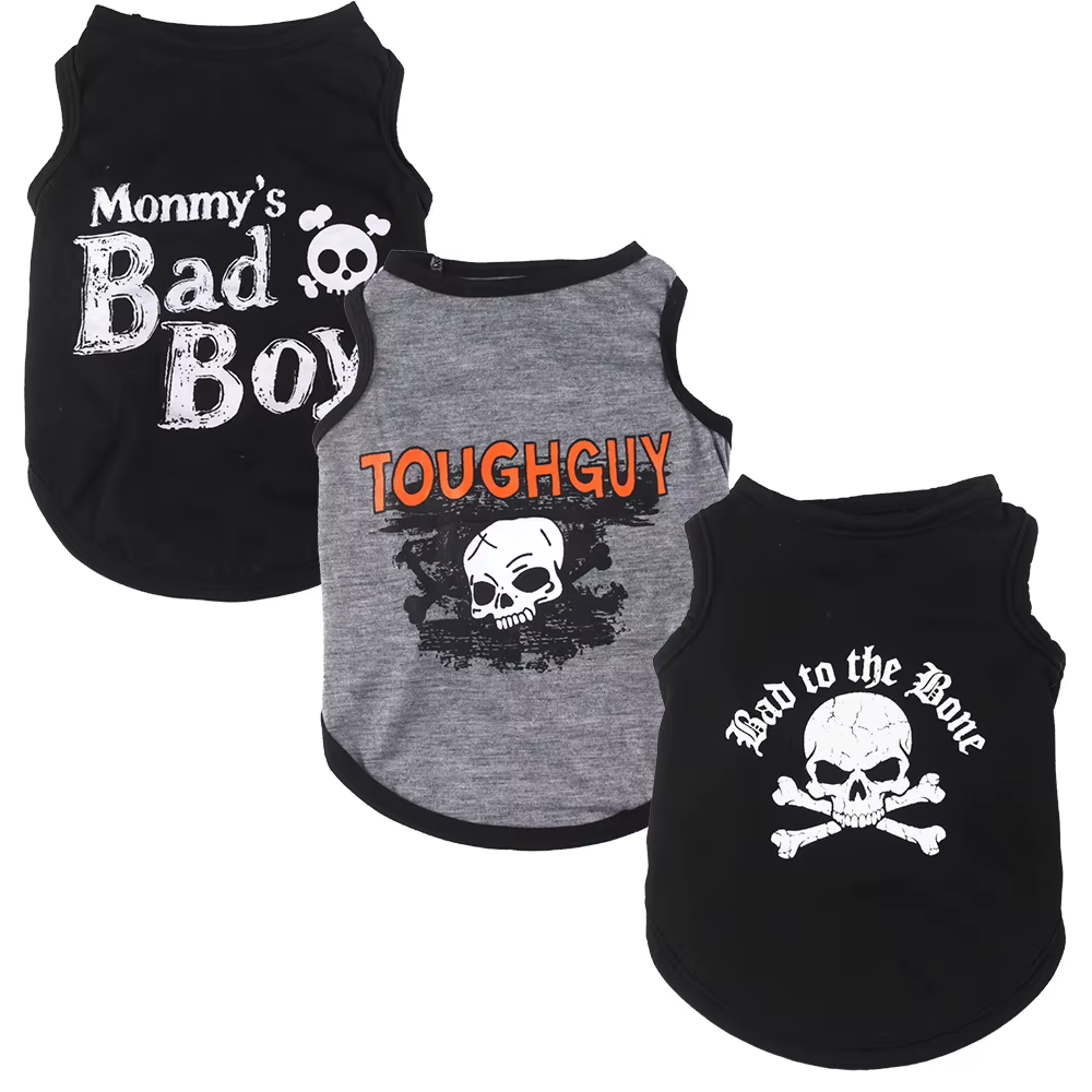 Chaleco Punk Calavera para Gatos y Perros Pequeños – Ropa Verano