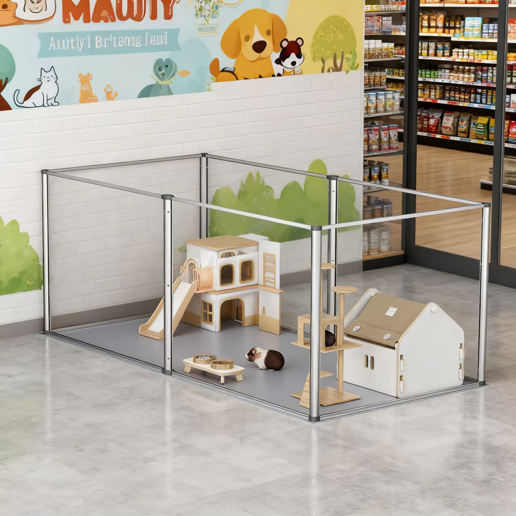 Corral interior acrílico con paneles impermeables para perros - imagen 4