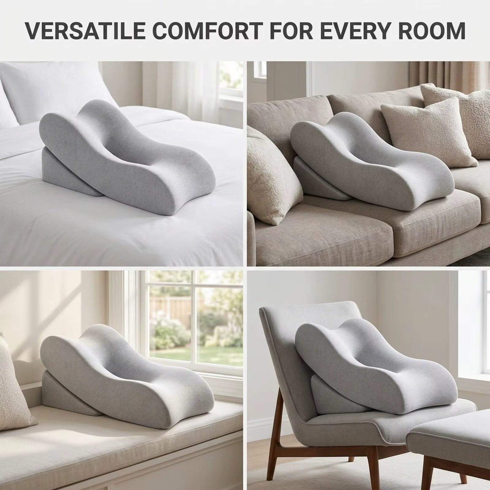 Almohada elevadora para piernas y tobillos, lavable y transpirable