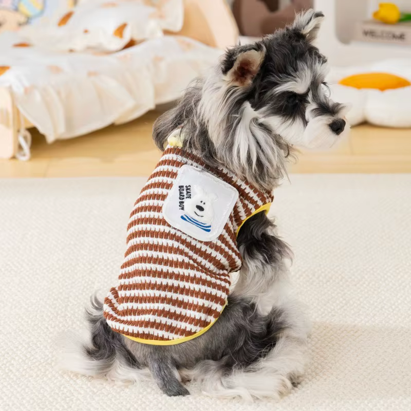Chaleco veraniego de malla para perros y gatos con dibujos animados