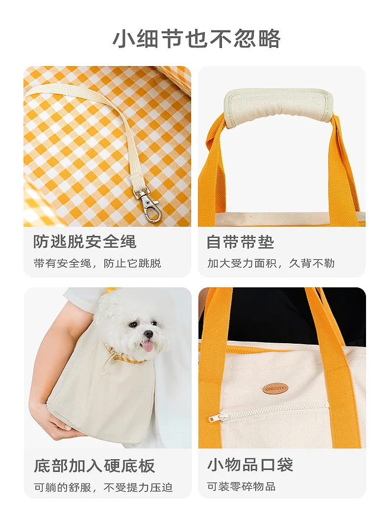 Bolsa multifuncional de verano para mascotas en uso