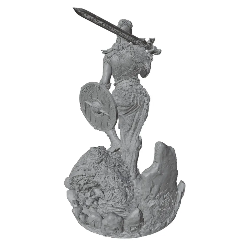 Figura Guerriera Femenina Resina 1/24 – Kit DIY Sin Pintar - imagen 3
