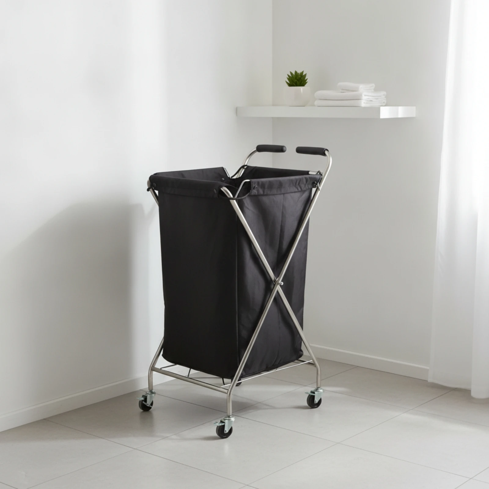 Cesto ropa plegable con ruedas para mascotas – Carrito rodante - imagen 2