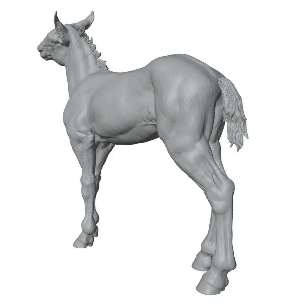 Miniatura caballo realista resina 3D sin pintar kit DIY - imagen 2