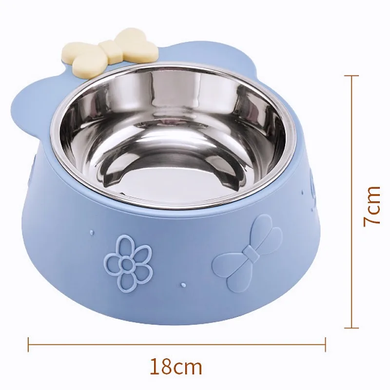 Tazón individual de acero inoxidable para perro