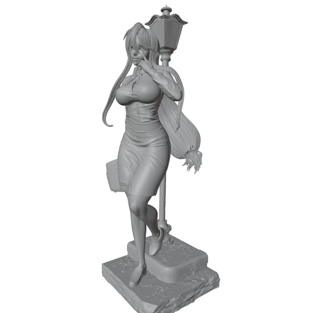 Figura femenina de resina 1:24 para modelismo, sin pintar ni montar - imagen 5