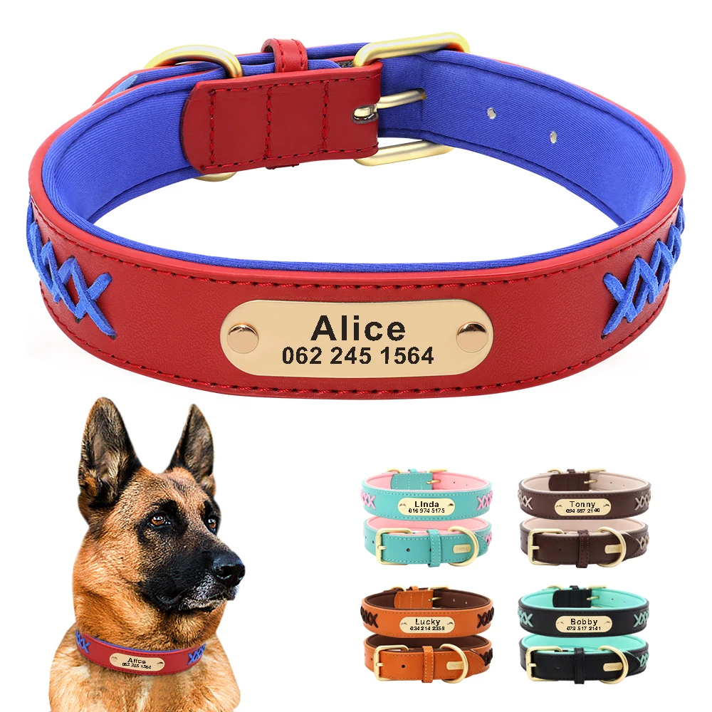 Collar personalizado de cuero PU para perros: resistente y ajustable - imagen 3