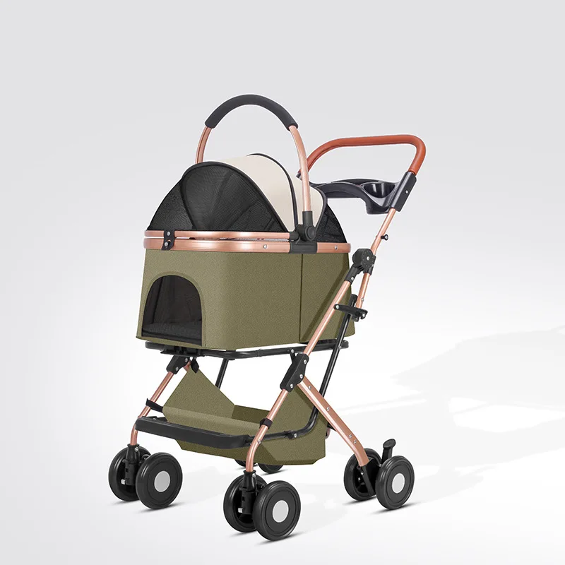 Carrito plegable y ligero para gatos y perros pequeños, exterior - imagen 2