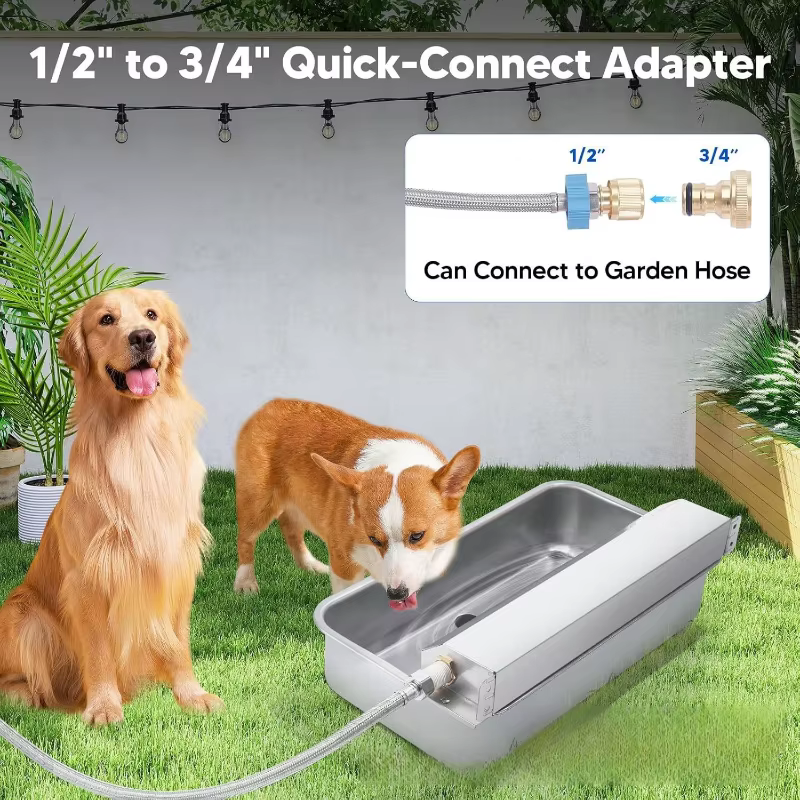 Dispensador de agua automático de acero para gatos y perros - imagen 4