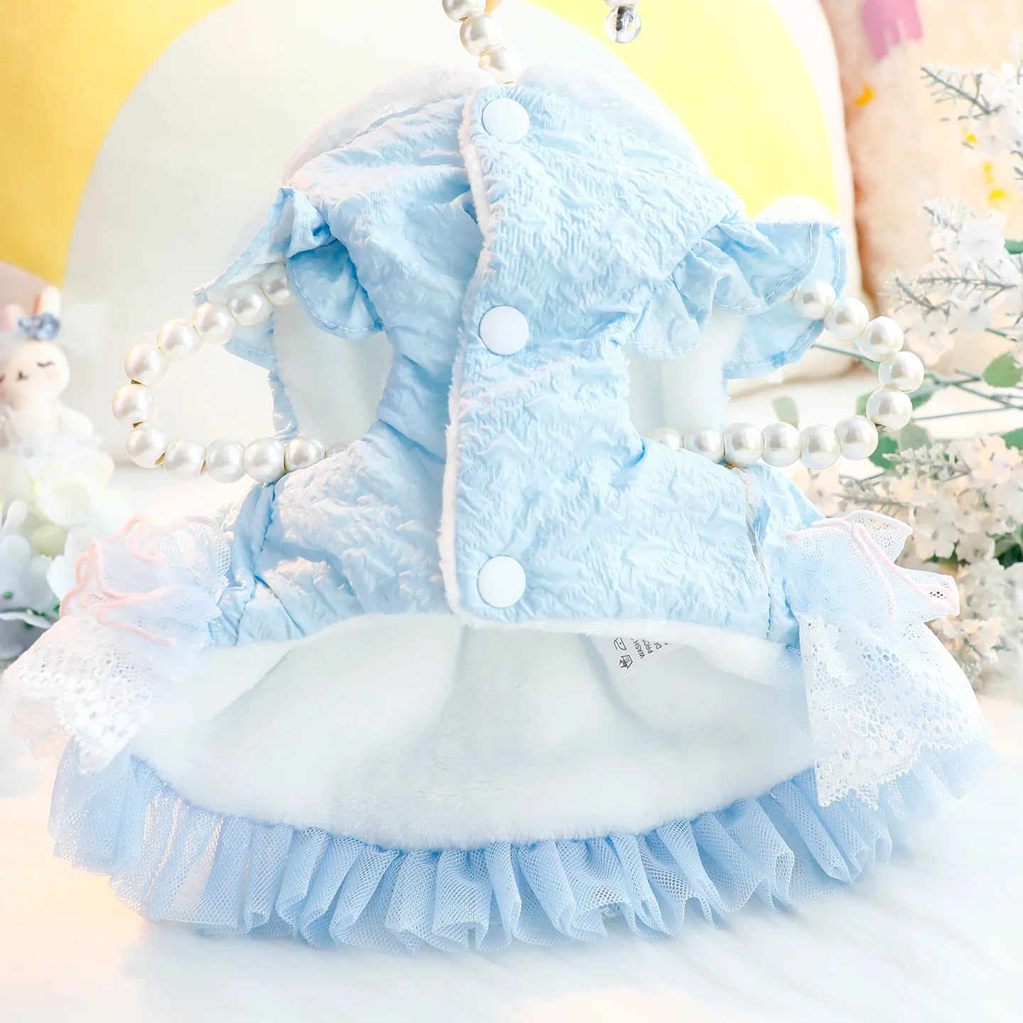 Vestido Princesa con Lazo para Perros Pequeños – Estilo Lolita Otoño Invierno - imagen 4