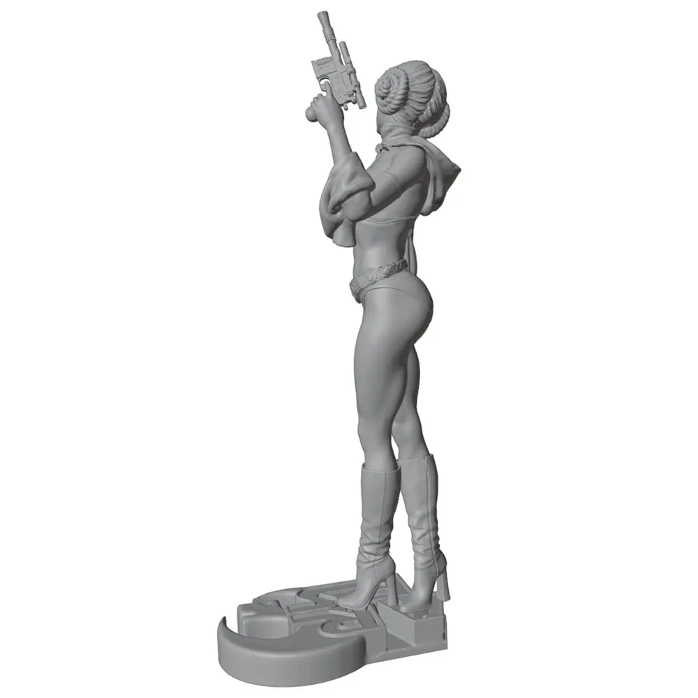 Trasero de la figura mostrando la base