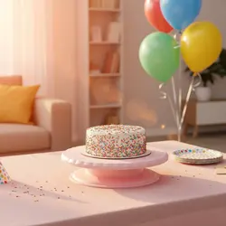 Soporte giratorio para tartas con base antideslizante y fácil limpieza
