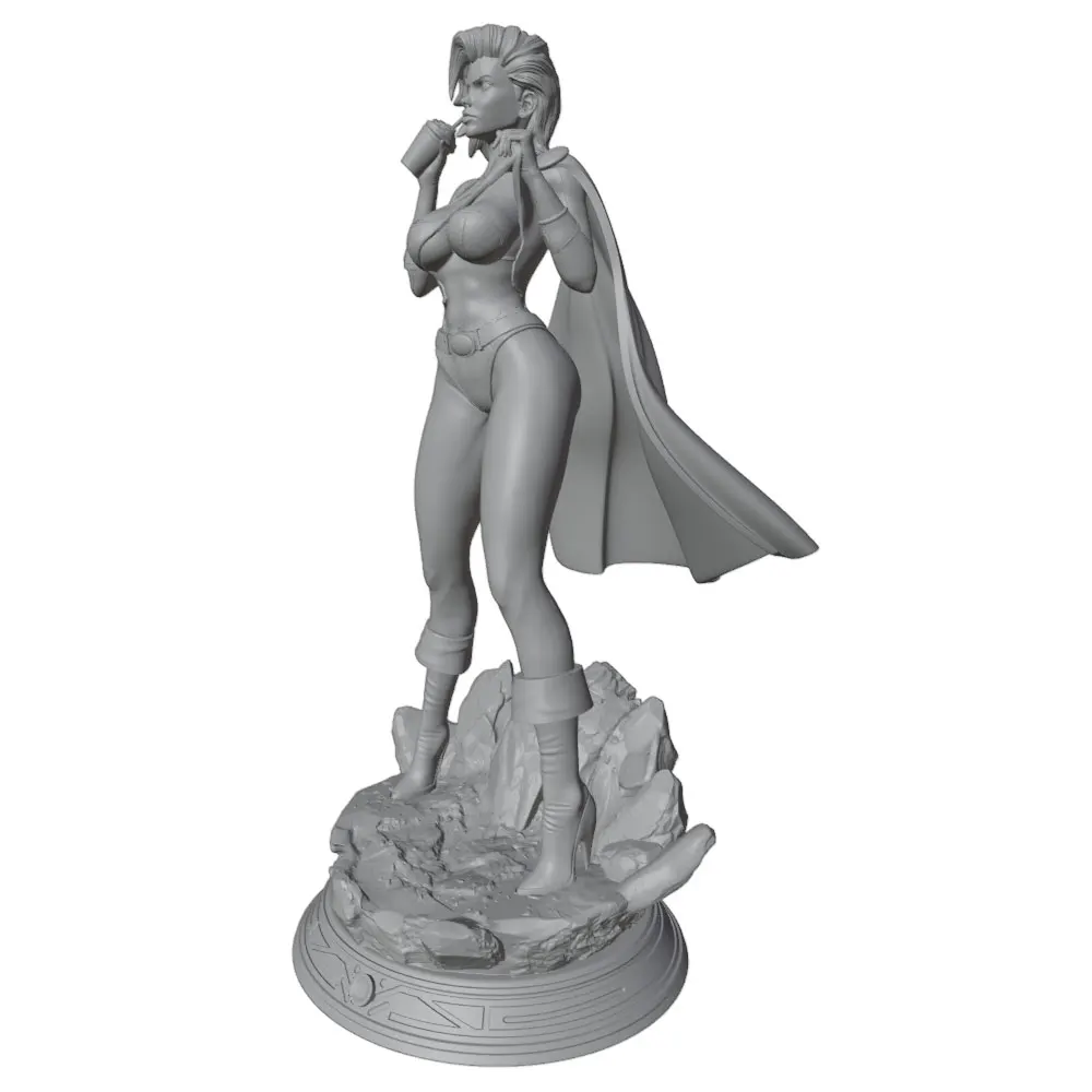 Kit figura resina 1/24 75mm – Muñeca GK sin montar para pintar - imagen 5
