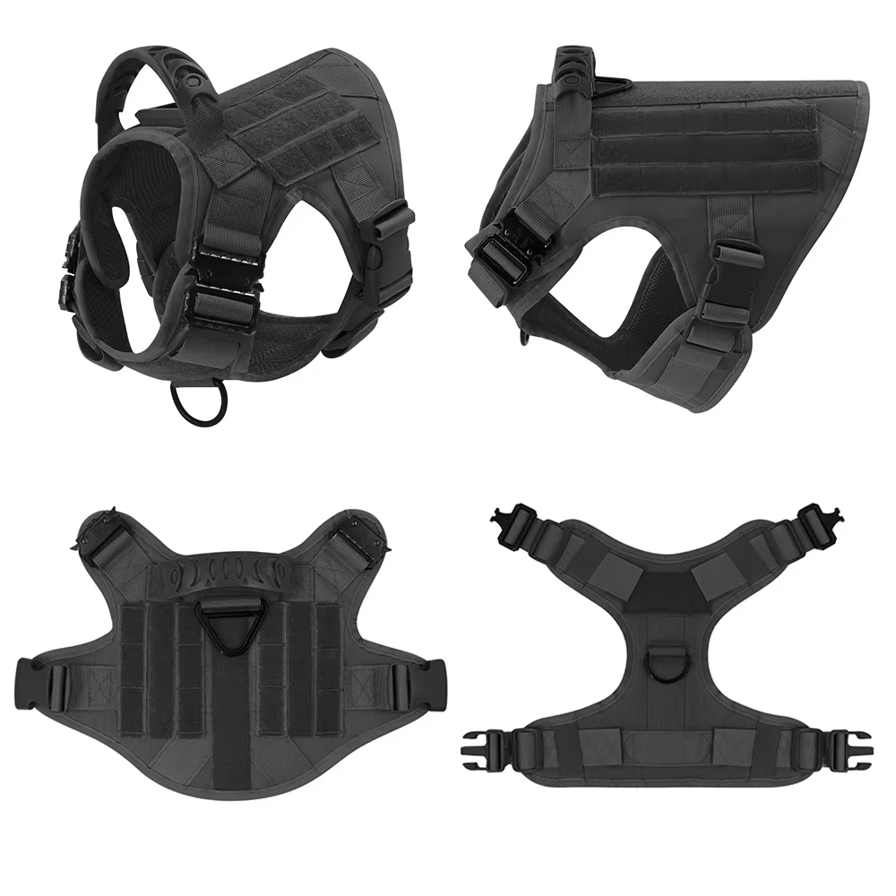 Arnés táctico para perro con gafas protectoras y correa elástica - imagen 2