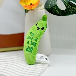Juguete peluche mordedor con sonido tipo edamame para gatos