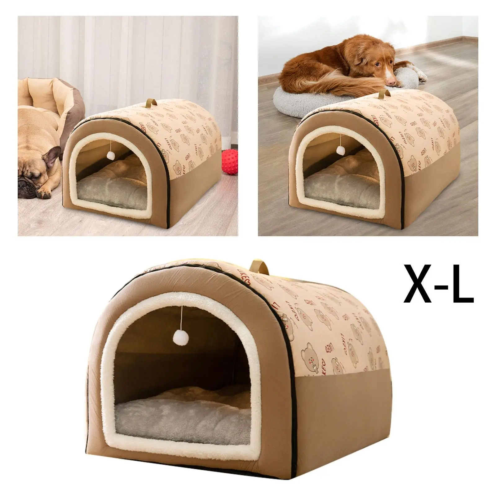 Casa portátil para perros convertible 2 en 1