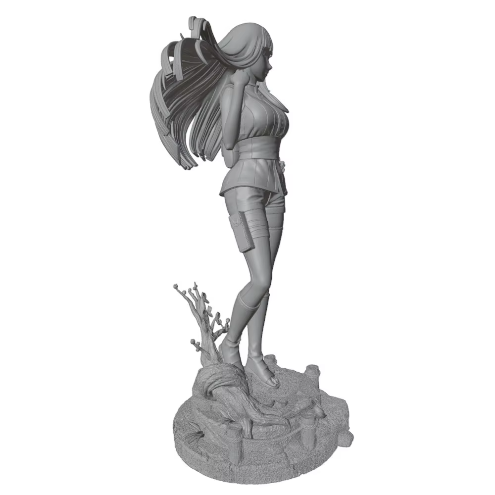 Figura de resina impresa en 3D para montar, gris