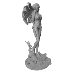 Figura de resina impresa en 3D para montar, gris