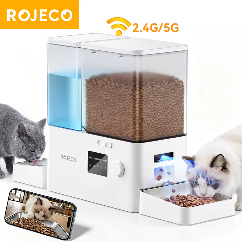 Dispensador automático de comida con cámara para gatos y perros - imagen 2