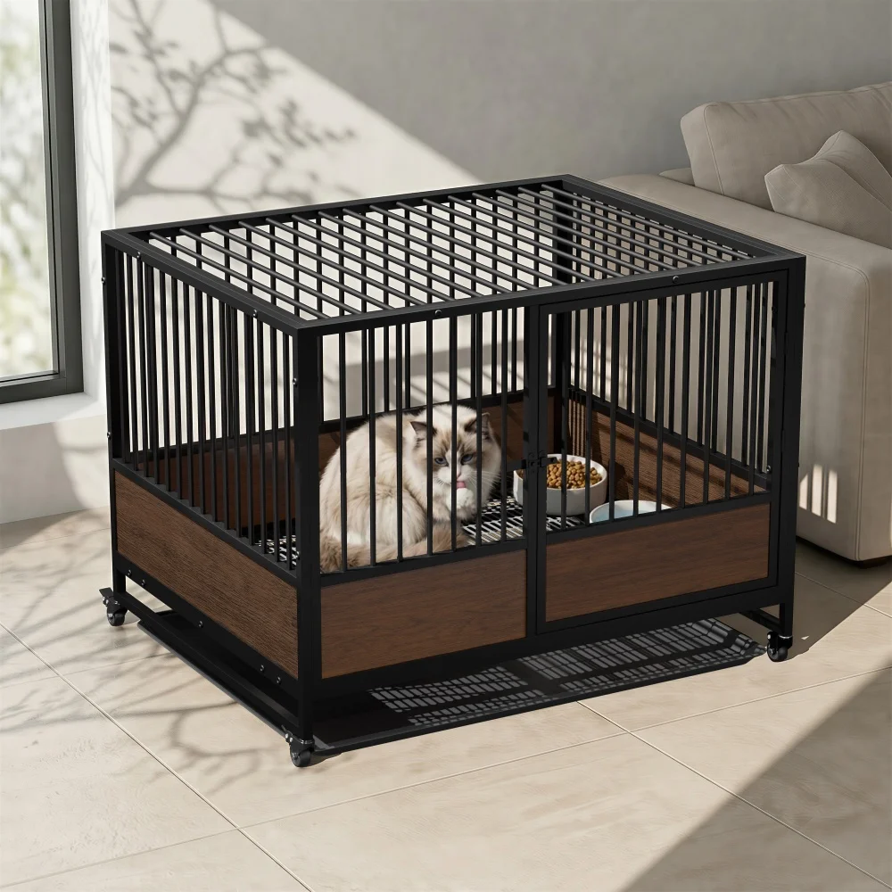 Jaula grande metálica para gatos y perros pequeños - imagen 4