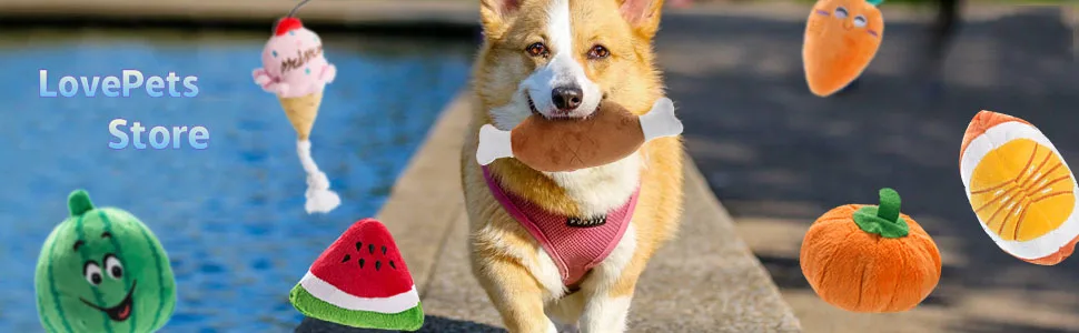 Juguetes de peluche que chirrían para perros pequeños y medianos