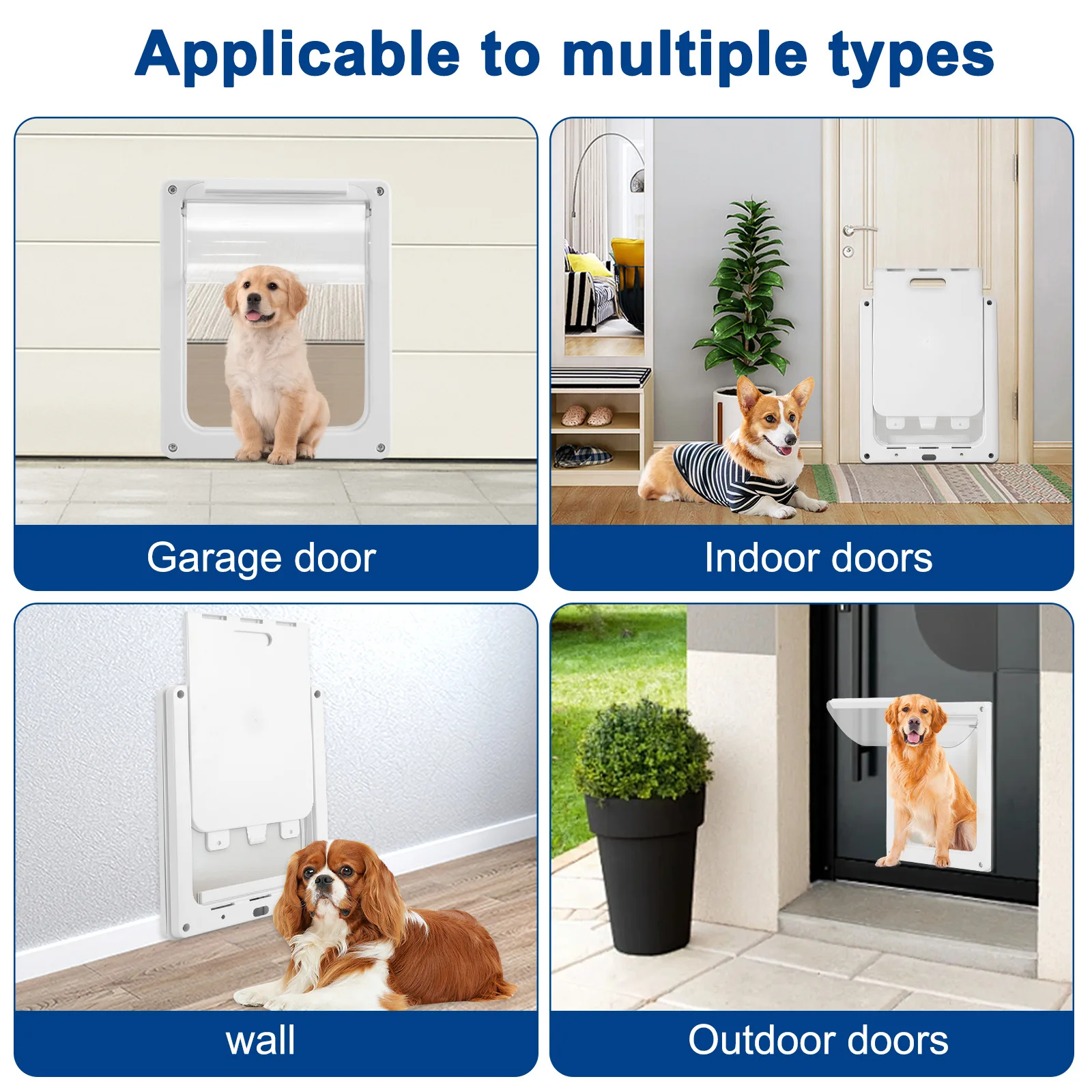 Puerta de PVC para perros grandes y medianos: Golden y Collie - imagen 5