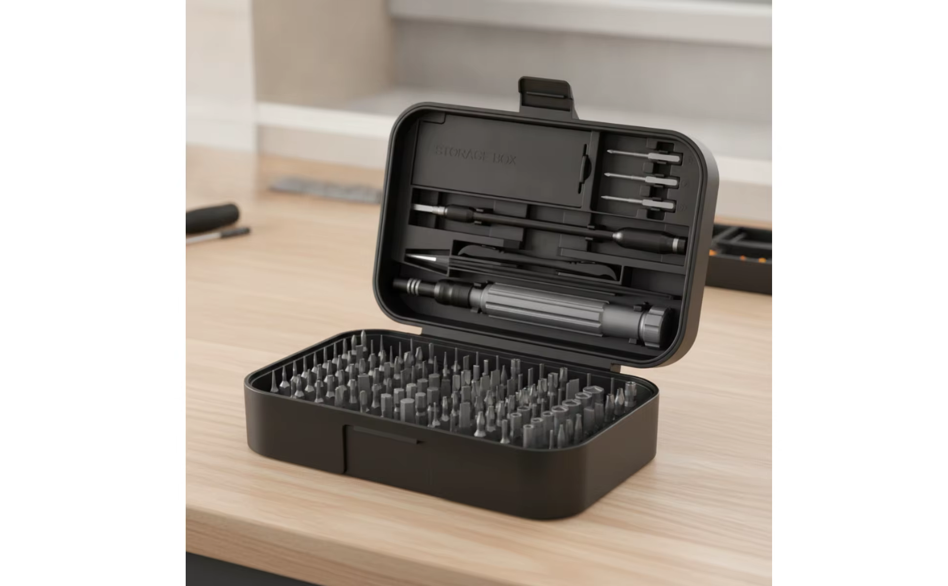 Estuche con compartimentos para cada herramienta