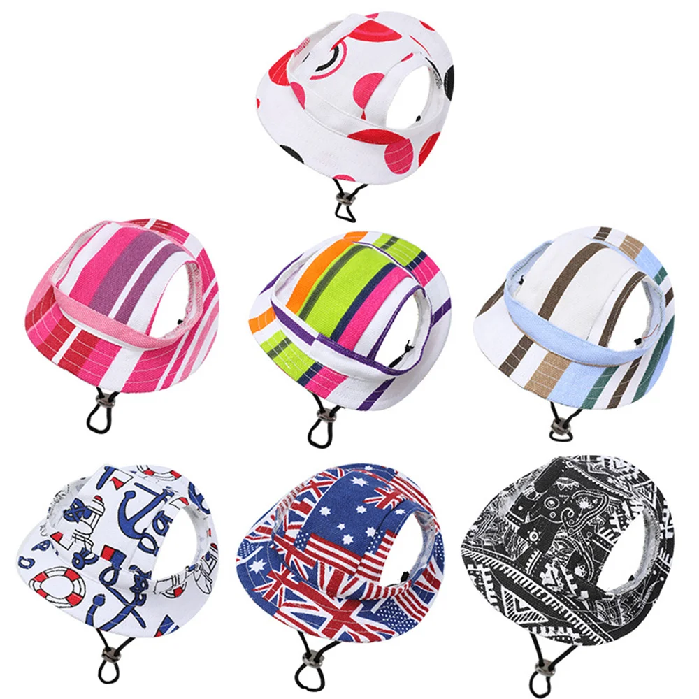 Sombrero lona con protección solar para gatos Sphynx – Rayas - imagen 5