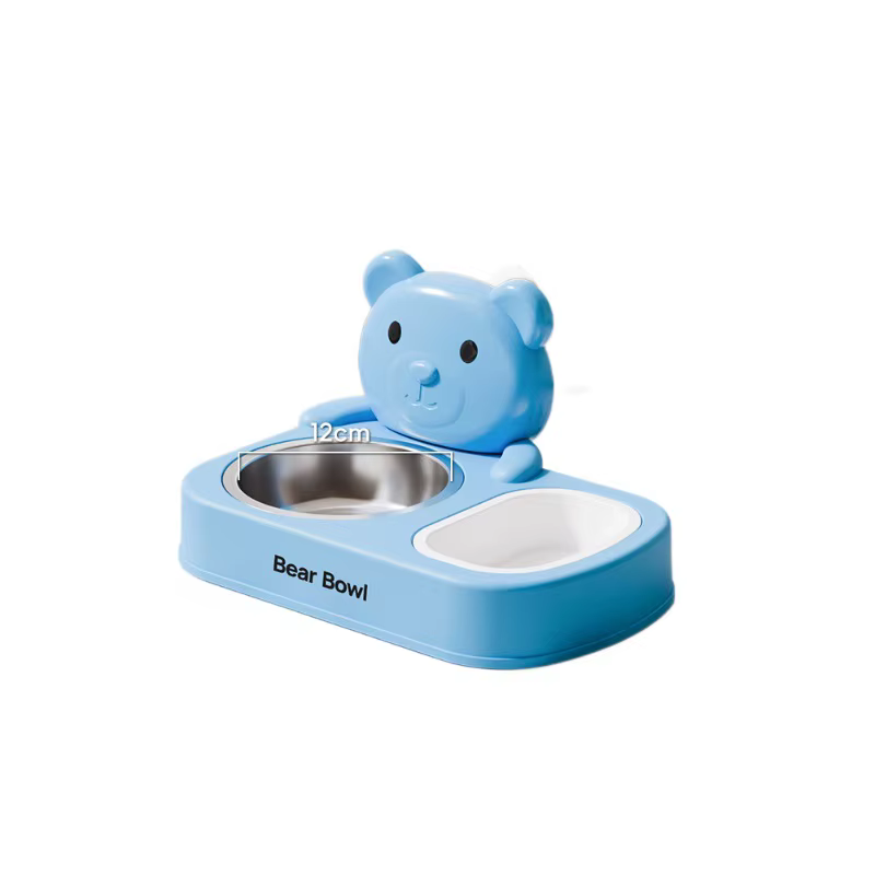 Comedero doble de acero inoxidable antideslizante para perros y gatos - imagen 2