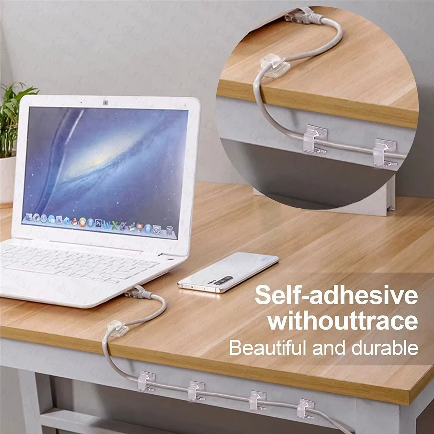 Clips adhesivos transparentes para ordenar cables y proteger a tu gato - imagen 4