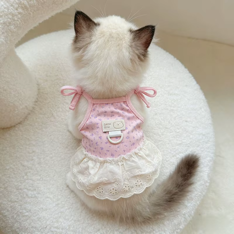Vestido floral estilo princesa de verano para chihuahua y bichón - imagen 2