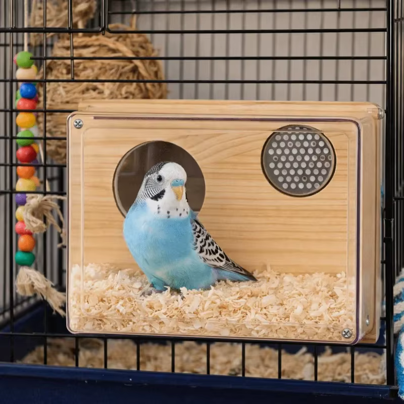 Caja nido transparente para loros y aves – Montaje exterior - imagen 4