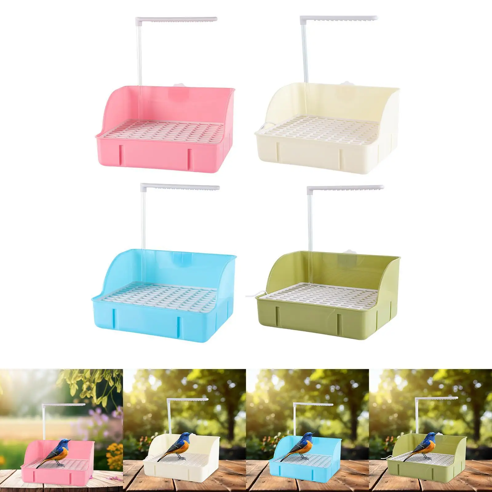 Bird Bath Box Bird Shower Easy to Install Reusable Removable Parrot Bathtub Parrot Bath Shower Box for Budgerigar Budgie