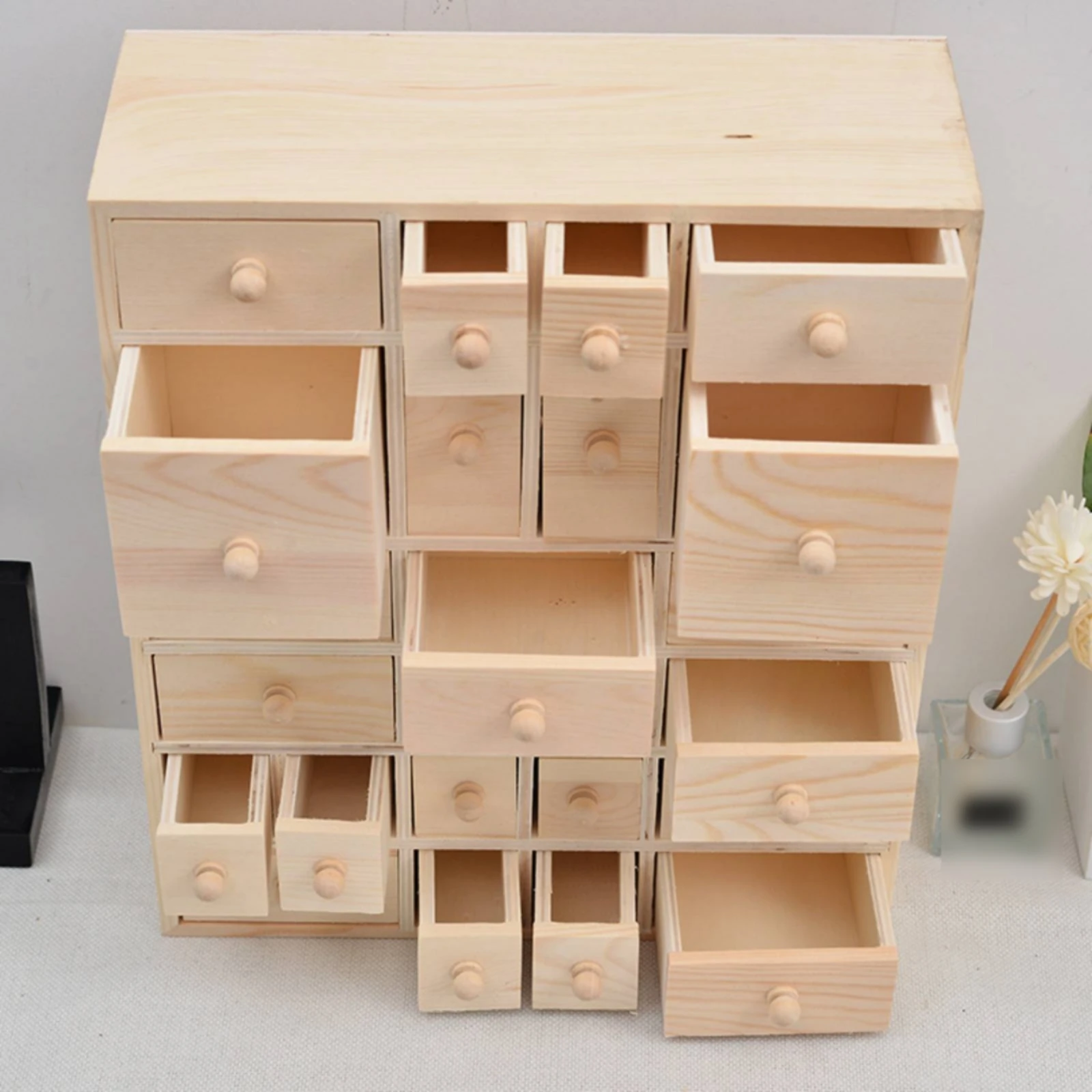 Organizador de madera con cajones para accesorios de gato y perro - imagen 2