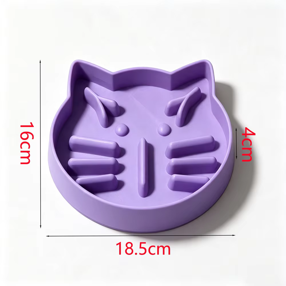 Tazón alimentación lenta gatos 3D – Anti-asfixia - imagen 2