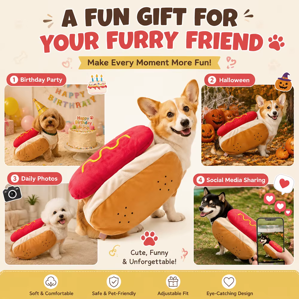 Disfraz de Perrito para Perros y Gatos – Traje Divertido para Halloween - imagen 4