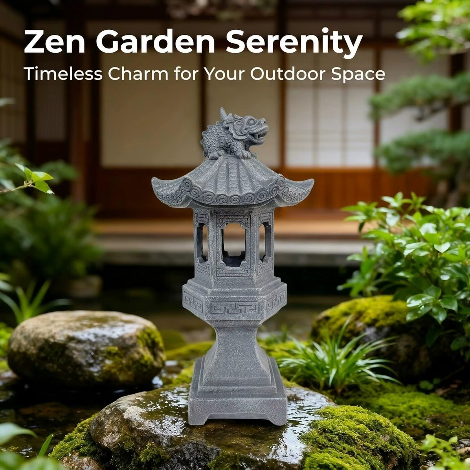 Lanterne solaire pagode en jardín